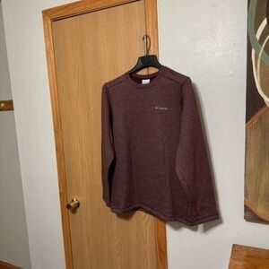 Columbia Medium Red Long Sleeve Crewneck Pullover Sweater - EUC